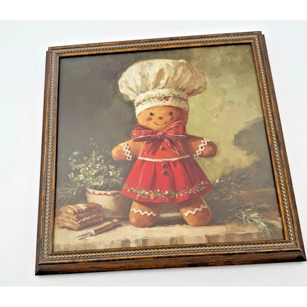 Robert Stanley Gingerbread Baker Wood Wall Decor Christmas Holiday NEW
